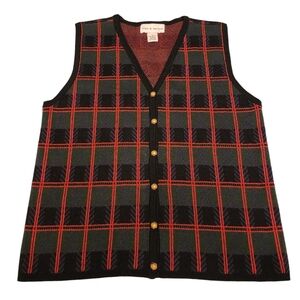 Vintage Croft & Barrow Button Down Sweater Vest M